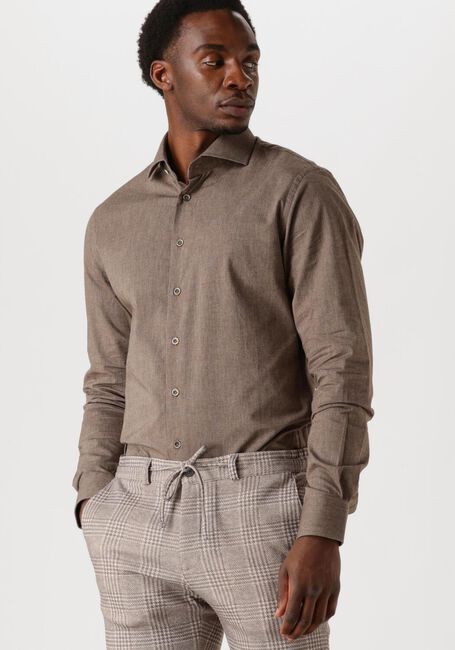 Taupe PROFUOMO Klassiek overhemd SHIRT CUTAWAY SC SF - large