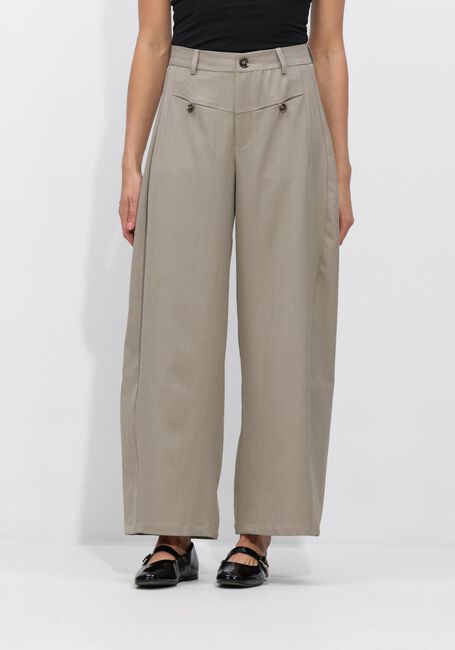 Taupe NEO NOIR Wijde broek MASSIE STRUCTURE PANTS - large