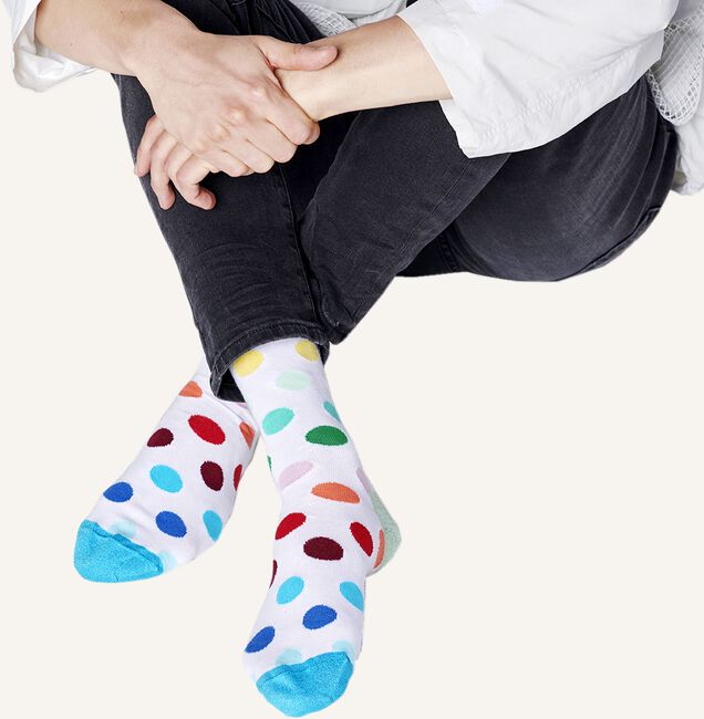 Witte HAPPY SOCKS Sokken PRIDE BIG DOT Witte HAPPY SOCKS Sokken PRIDE BIG DOT - large