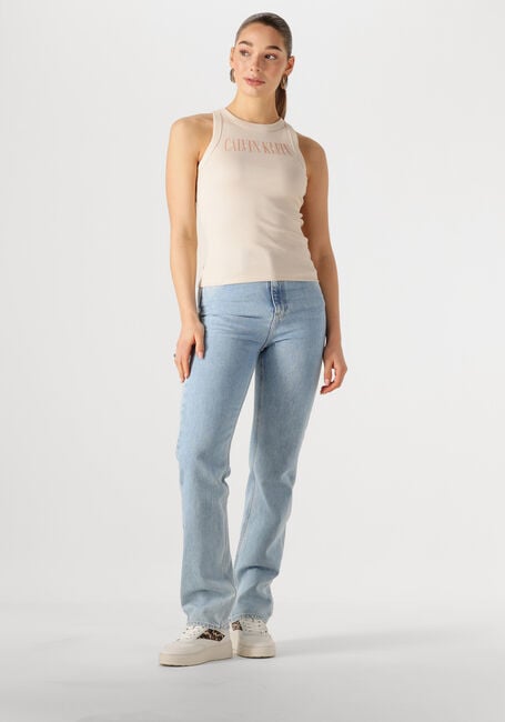 Beige CALVIN KLEIN Top VARSITY CALVIN KLEIN RIB TANK - large