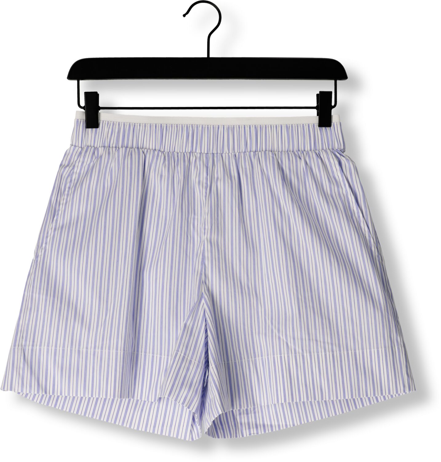NEO NOIR Dames Broeken Shady Stripe Shorts Lichtblauw