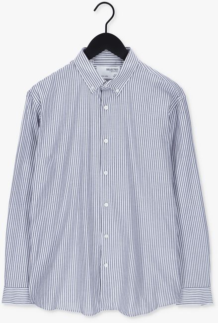 Lichtblauwe SELECTED HOMME Klassiek overhemd REGPINPOINT SHIRT LS BUTTON - large