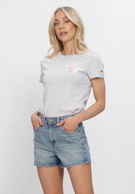 Grijze TOMMY JEANS T-shirt TJW REG TJ BUBBLE SS TEE EXT - large