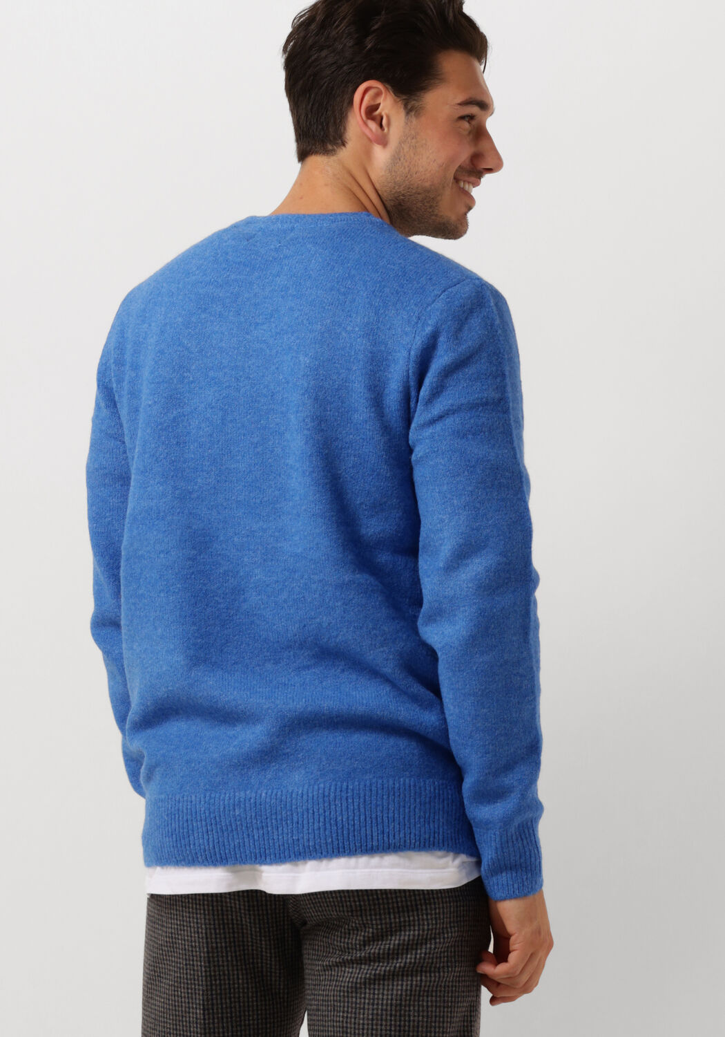SCOTCH & SODA Heren Truien & Vesten Regular Fit Softy-knit Melange Pull Blauw