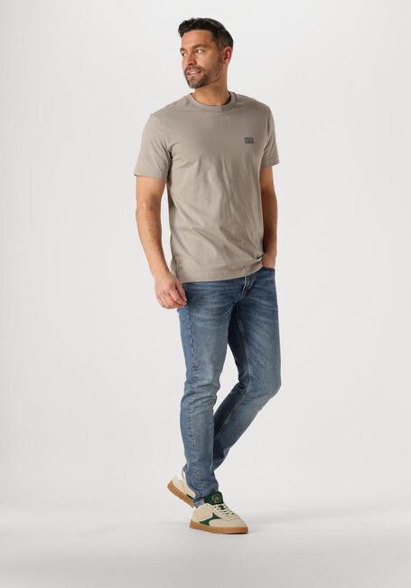 Beige CALVIN KLEIN T-shirt WOVEN LABEL REGULAR TEE - large