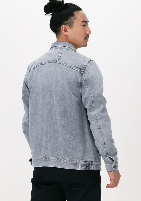 Grijze CAST IRON Spijkerjas DENIM JACKET GREY DENIM WASH - large