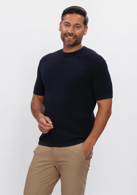 Donkerblauwe GENTILUOMO T-shirt ROUND NECK SS - large
