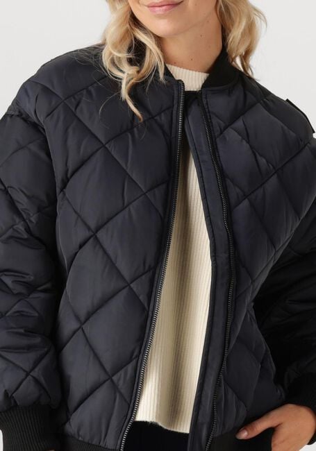 Zwarte ALIX THE LABEL Jack LADIES WOVEN QUILTED BOMBER - large