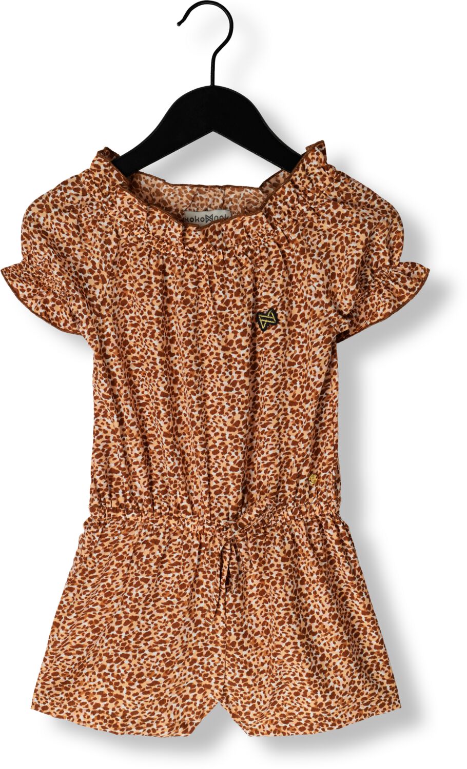 Koko Noko playsuit met panterprint multi Meisjes Polyester Boothals Panterprint 104