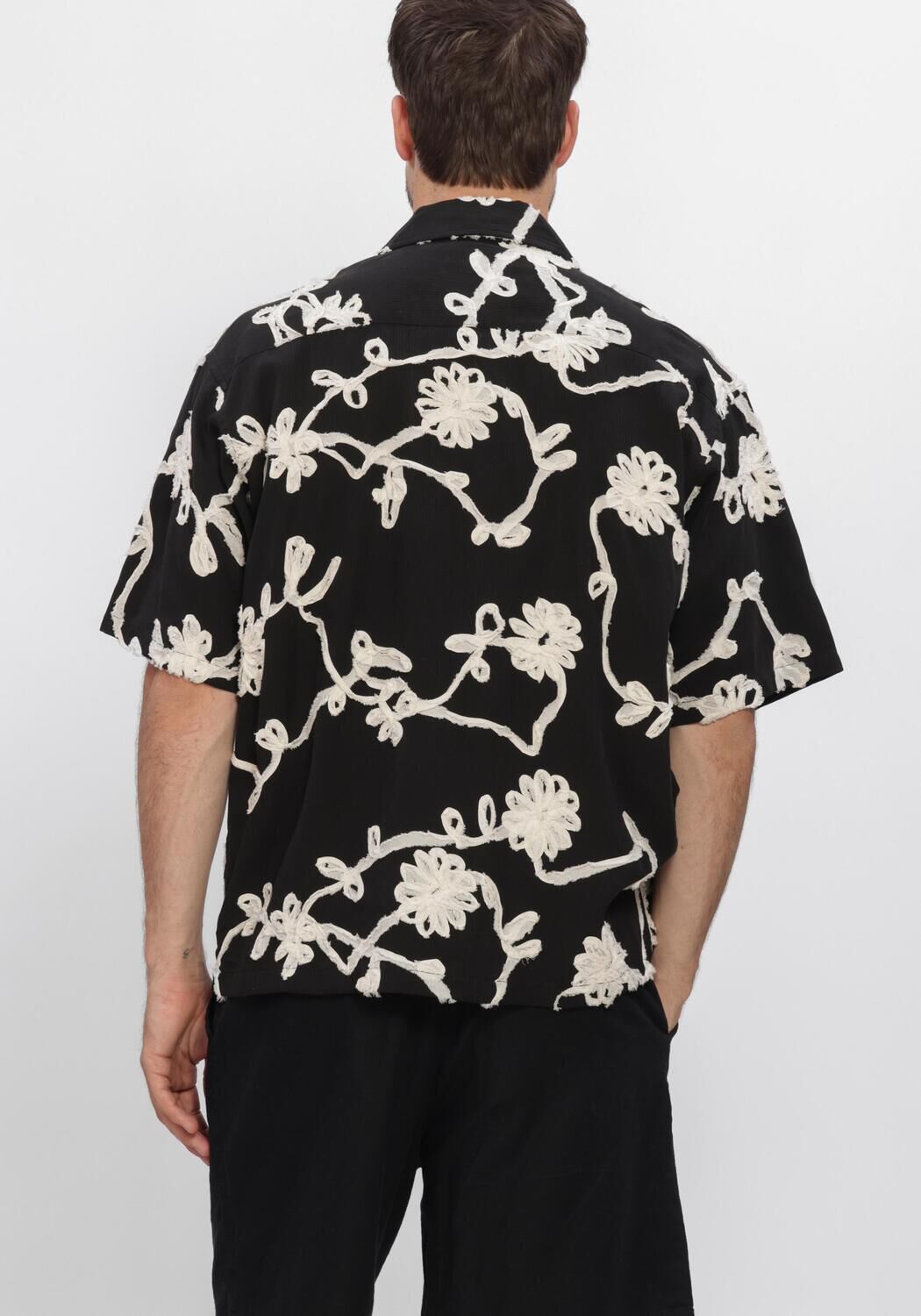Zwarte WOODBIRD Casual overhemd WBWANG BIND SHIRT - large