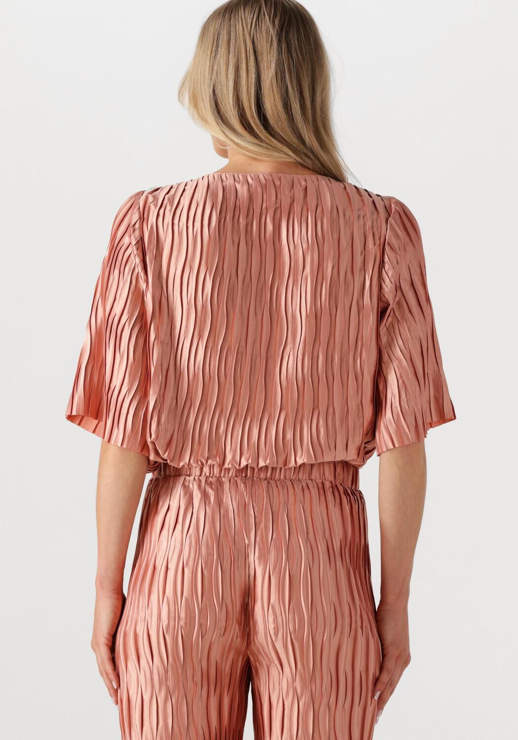 DANTE6 Dames Blouses Lelia Plisse Top Lichtroze