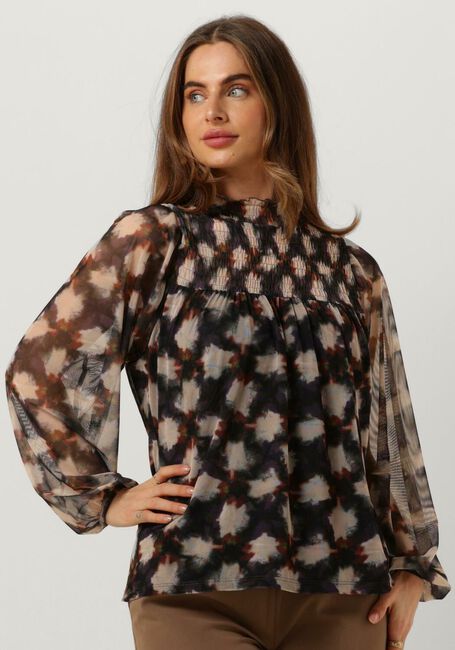 Multi SUMMUM Blouses JERSEY SMOCKED TOP BLURRED STAR PRINT - large