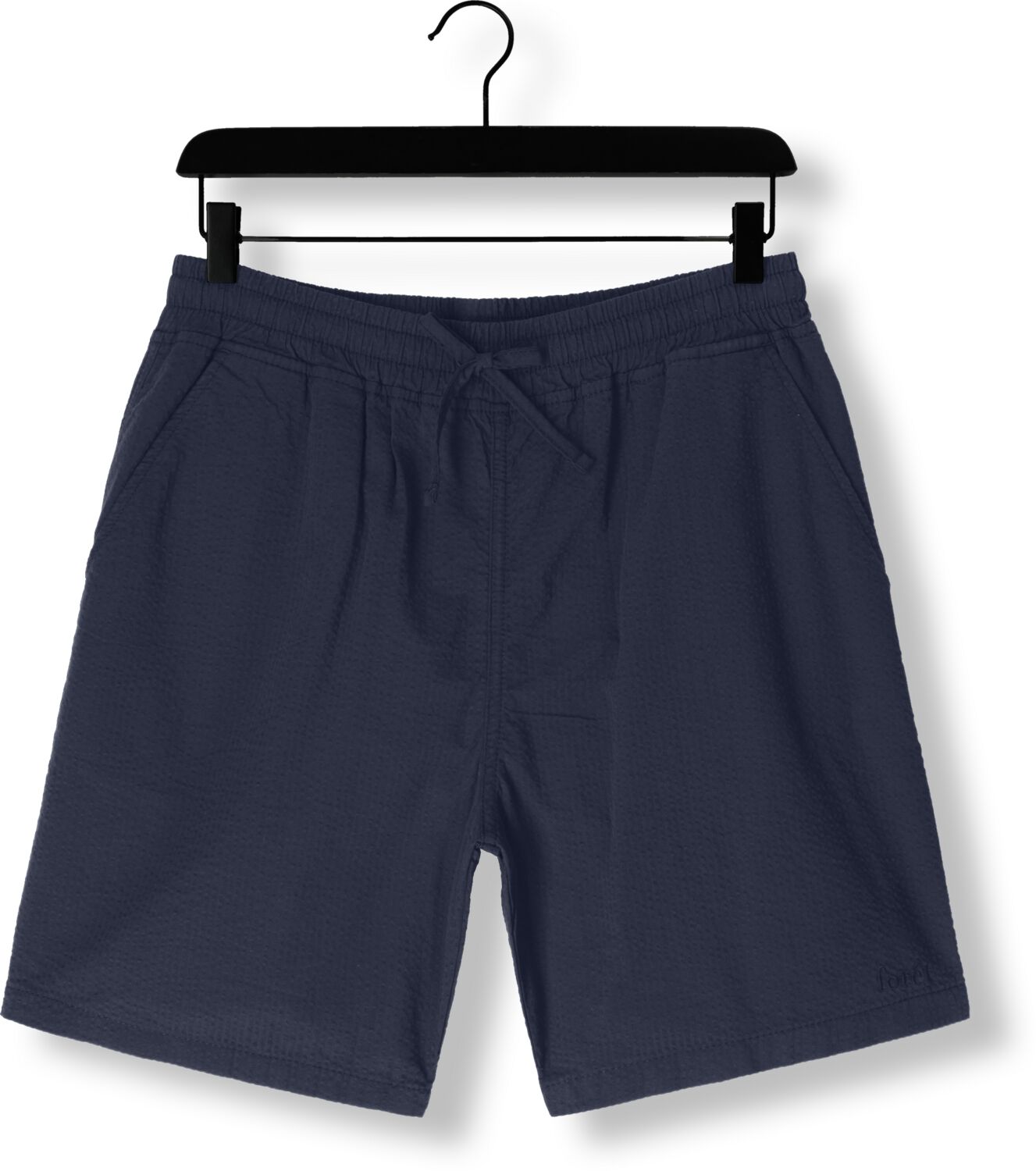 FORÉT Forét Heren Broeken Hush Seersucker Short Donkerblauw