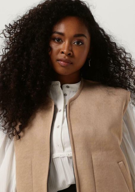 Camel KNIT-TED Gilet TASHA JACKET - large