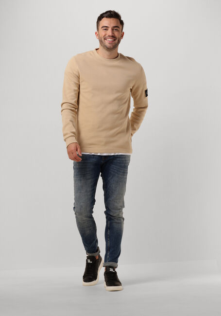 Zand CALVIN KLEIN Trui BADGE WAFFLE LS TEE - large