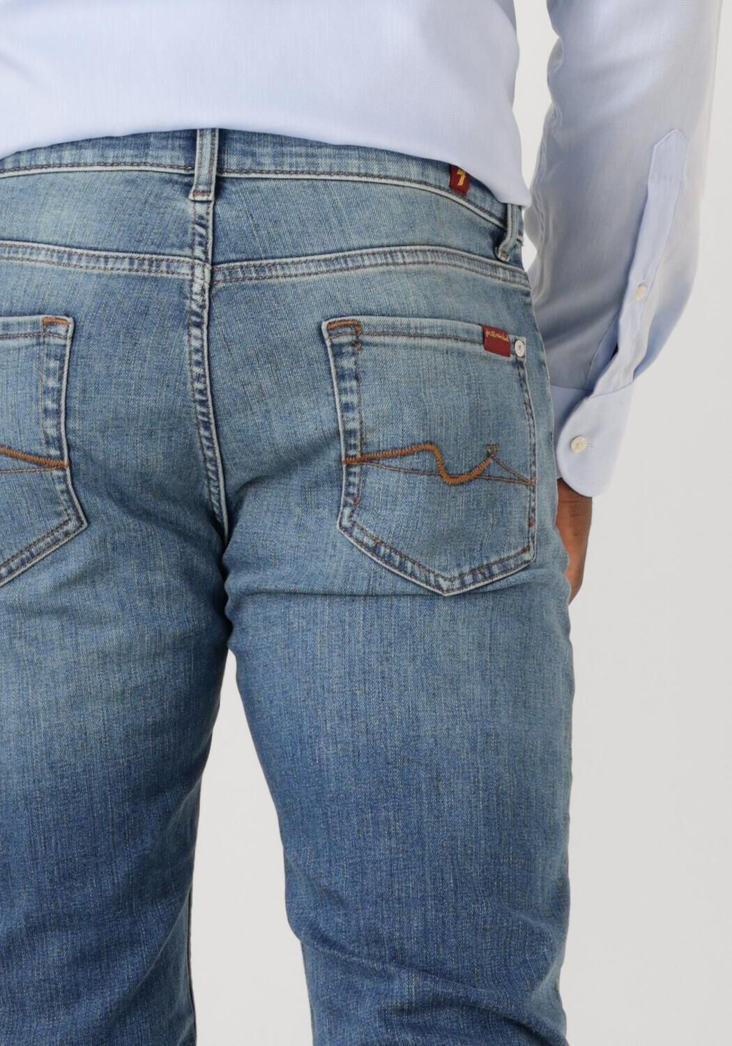 7 FOR ALL MANKIND Heren Jeans Slimmy Tapered Blauw