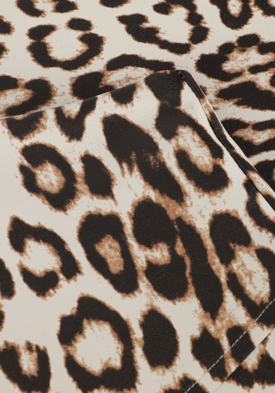 Bruine ALIX THE LABEL Minirok LADIES WOVEN LEOPARD FAUX LEATHER SKIRT - large