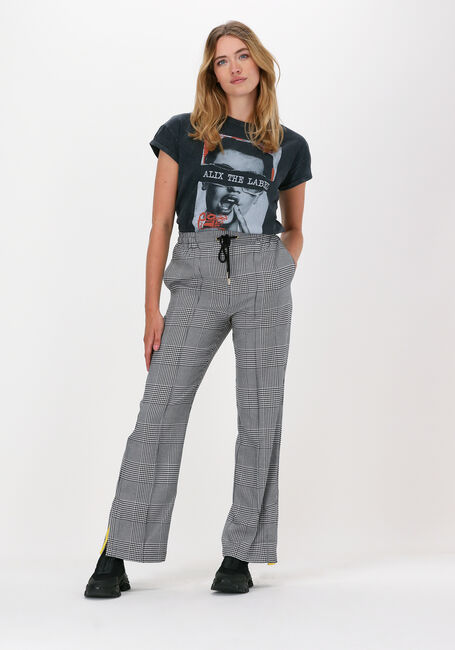 Zwarte ALIX THE LABEL Pantalon CHECK PANTS - large