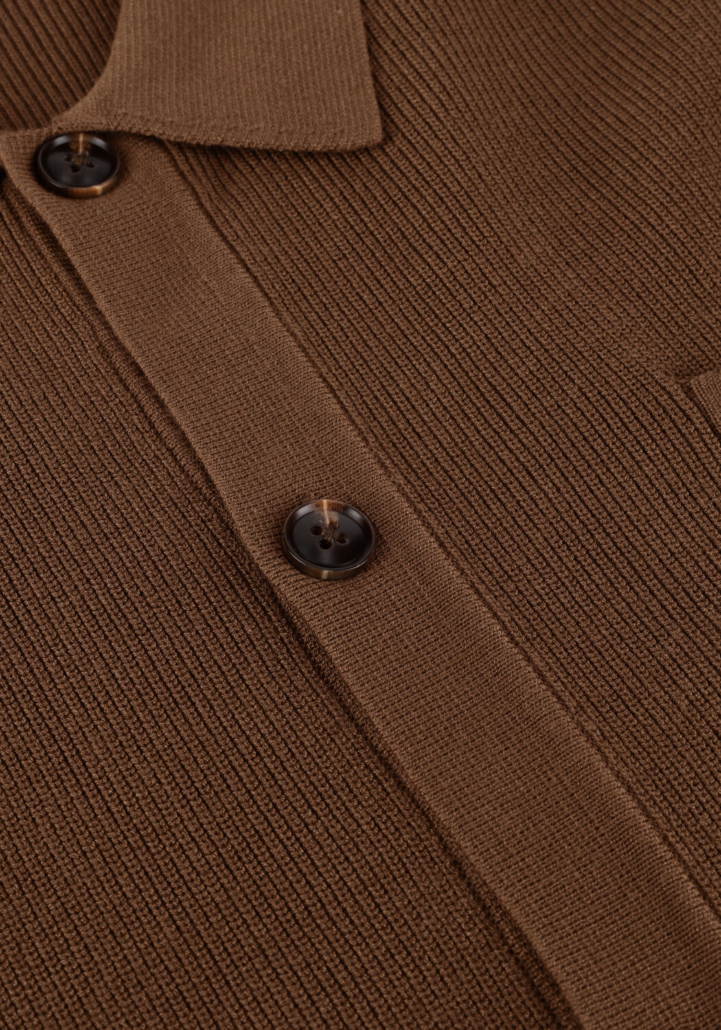 Bruine ANERKJENDT Polo AKVILHELM NEEDLE RIB SS KNIT - large