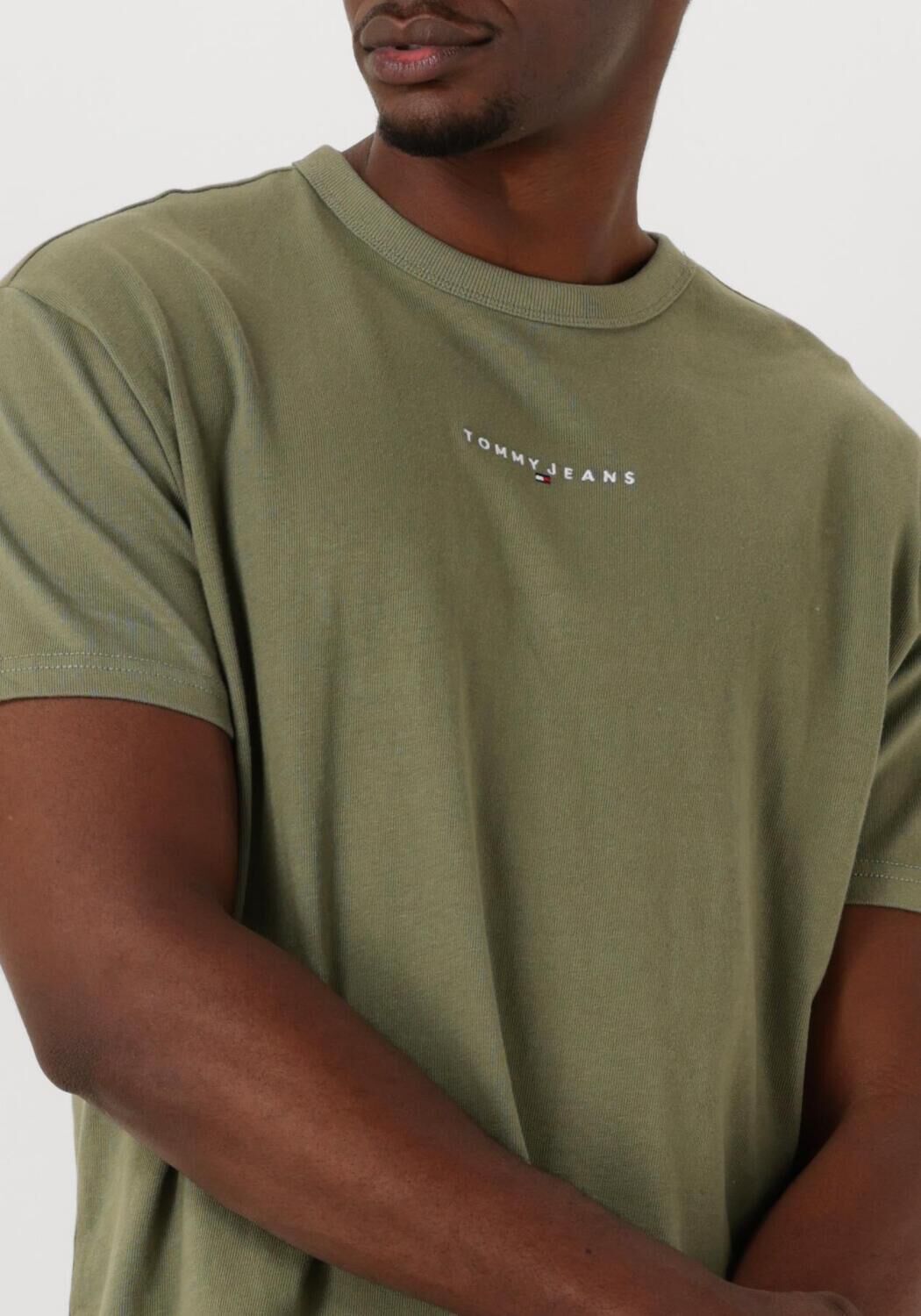 TOMMY JEANS Heren Polo's & T-shirts Tjm Rlx Linear Logo Tee Groen