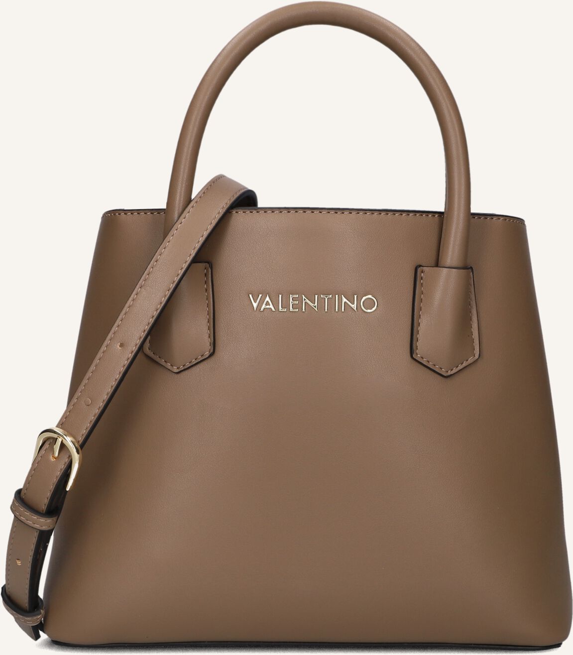 Sac à Main VALENTINO Faith Re Shopping Bag - Couleur Taupe, PU, Neuf étiqueté