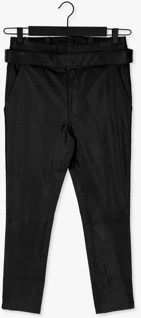 Zwarte EST'SEVEN Pantalon EST'PAPER BAG STRETCH LEATHER - large