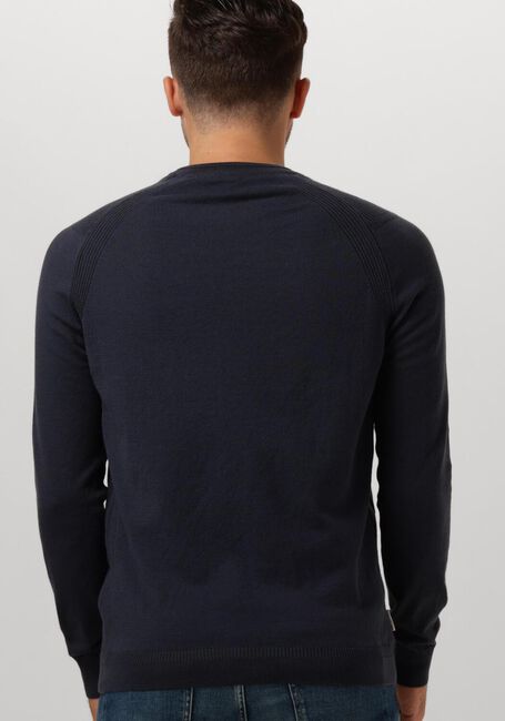 Blauwe CAST IRON Truien/vesten CREWNECK ESSENTIAL COTTON STRETCH - large