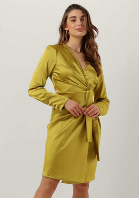 Gele NOTRE-V Mini jurk NV-BIJOU WRAP DRESS - large