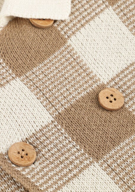 Beige LIL' ATELIER Vest NMMROBO LS LOOSE KNIT CARD LIL - large