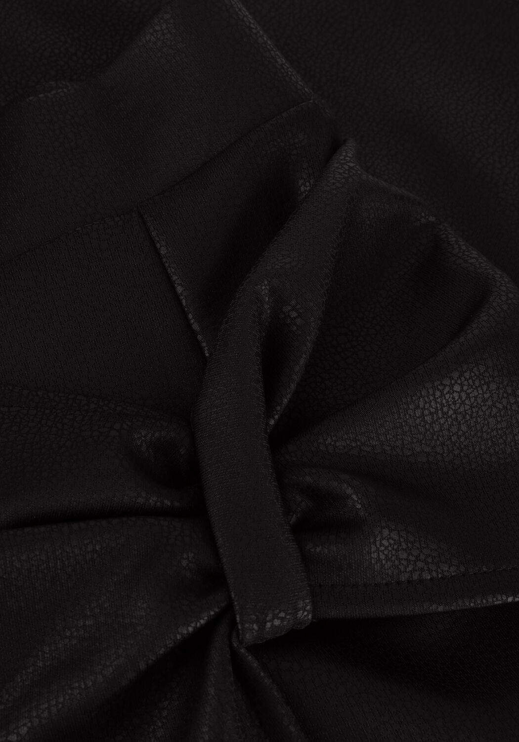 Zwarte JANSEN AMSTERDAM Midirok CS675 SKIRT KNEELENGTH WITH KNOT AND OVERLAP - large