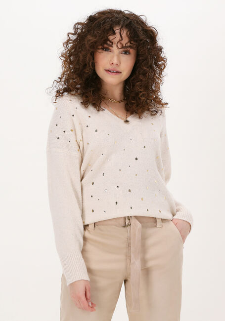 Gebroken wit SUMMUM Trui GOLDEN DOT PRINT SWEATER COSY  - large