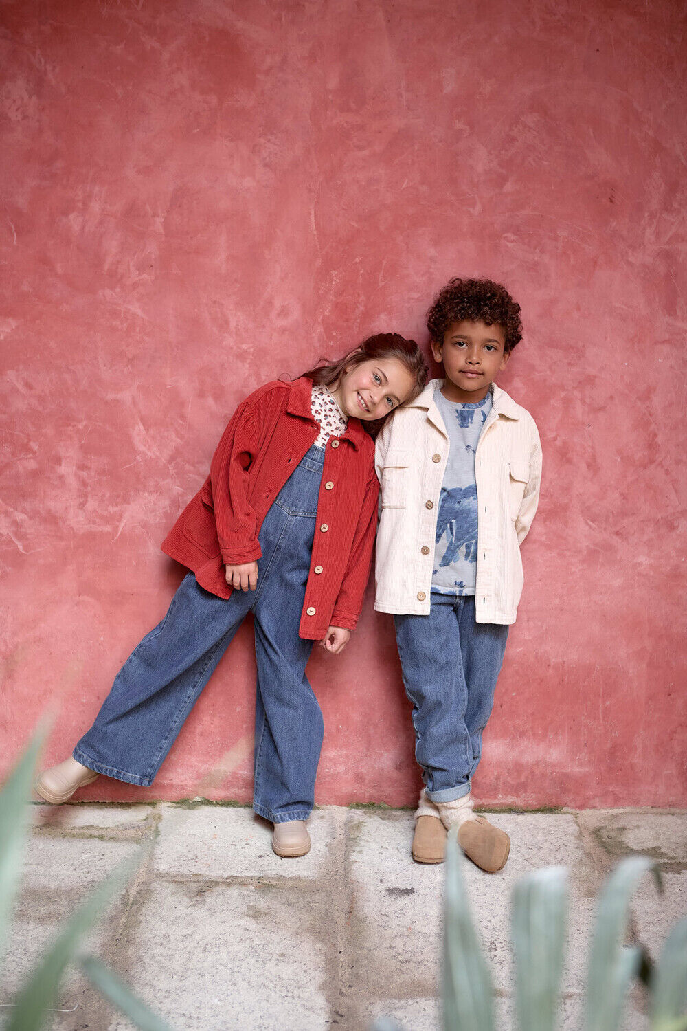 PLAY UP Jongens Broeken Denim Jumpsuit Blauw