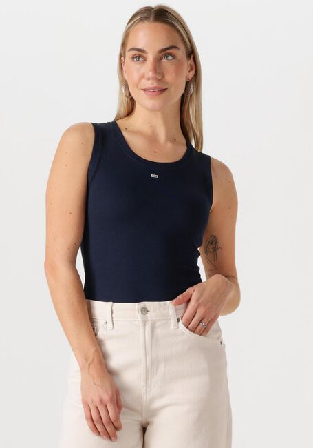 Donkerblauwe TOMMY JEANS Top TJW ESSENTIAL RIB TANK EXT - large
