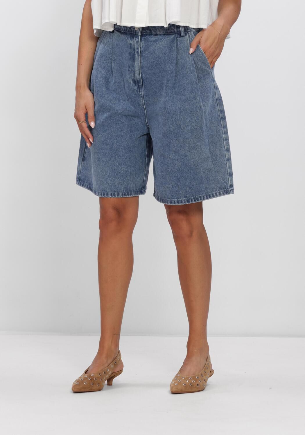 Blauwe NEO NOIR Korte broek ROSEL DENIM SHORTS - large