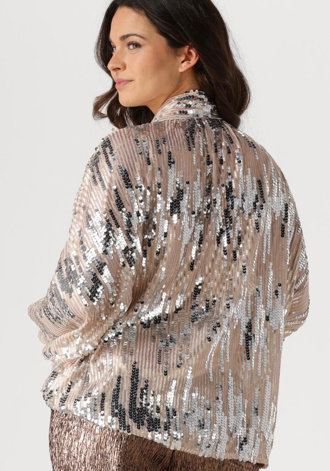 AMAYA AMSTERDAM Dames Blouses Glitter Blouse Zilver