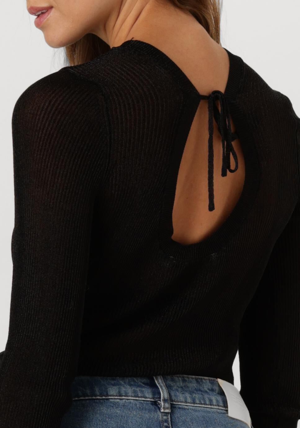 GESTUZ Dames Tops & T-shirts Silvigz Deep Back Blouse Zwart