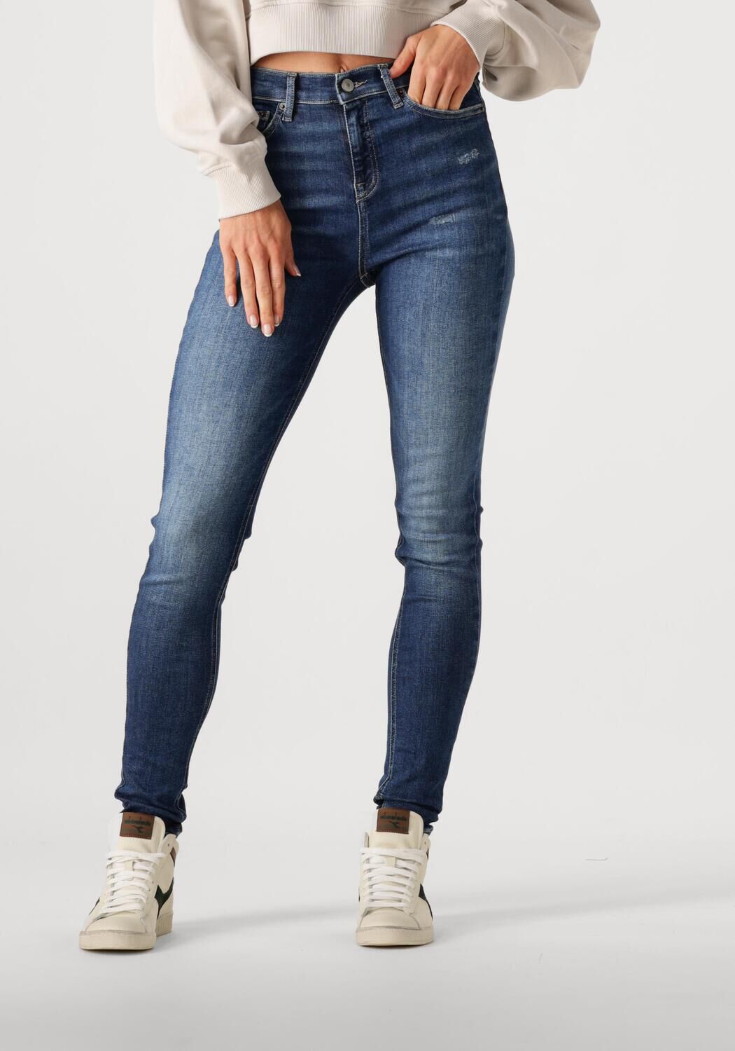 TOMMY JEANS Dames Jeans Nora Md Skn Ai3354 Donkerblauw