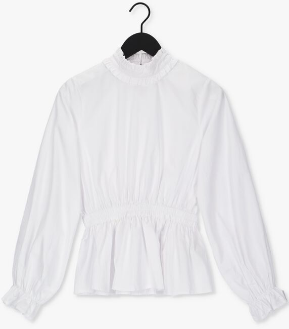 Witte SELECTED FEMME Blouse JOSEFINE LS NECK RUFFLE TOP - large