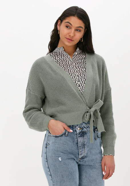 Groene SIMPLE Vest KNITTED CARDIGAN ROSEY ES - large