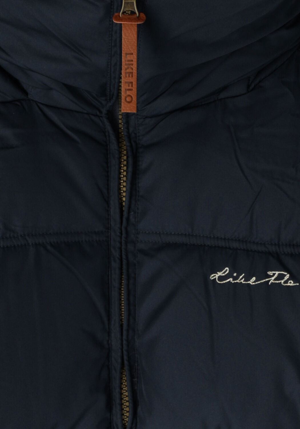 Donkerblauwe LIKE FLO Gewatteerde jas AMAYA FLO GIRLS SHORT FANCY HOODED JACKET - large