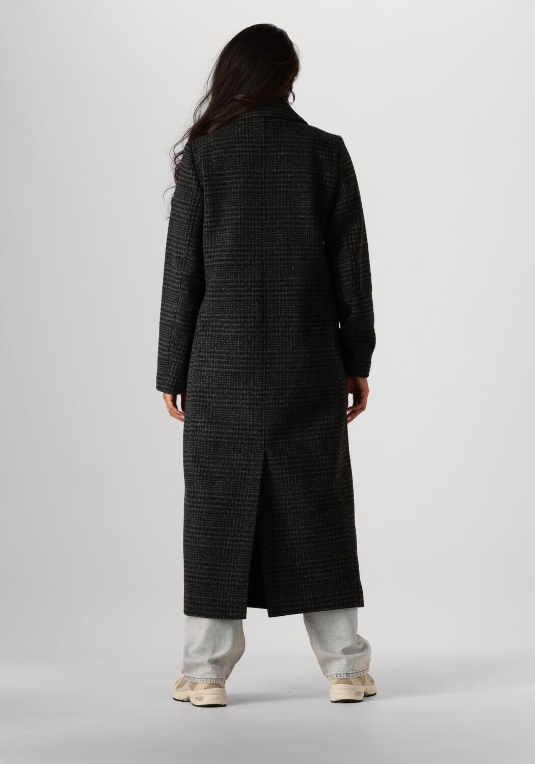MODSTRÖM Modström Dames Jassen Junipermd Check Coat Donkergrijs