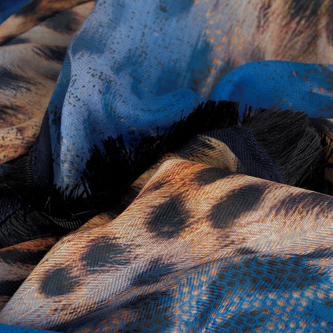 Blauwe ROMANO SHAWLS AMSTERDAM Sjaal SHAWL ANIMAL PONY - large