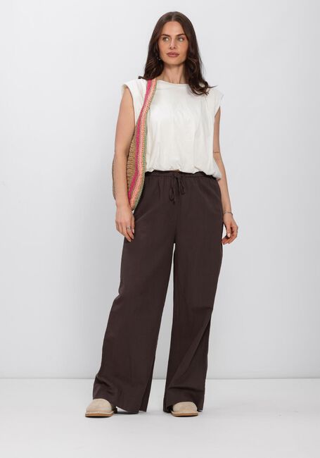Bruine NEO NOIR Broeken HEIFA LINEN PANTS - large