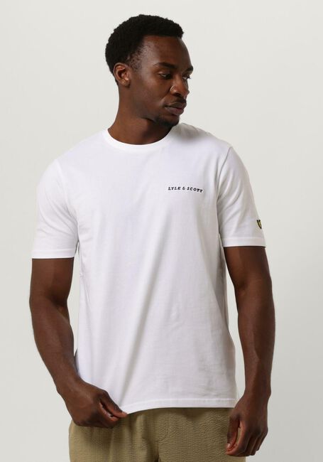Witte LYLE & SCOTT T-shirt EMBROIDERED T-SHIRT - large