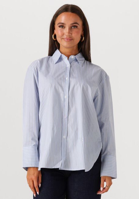 Lichtblauwe WITHBLACK Blouses WBLNOA LS STRIPED SHIRT - large
