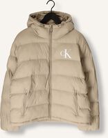 Beige CALVIN KLEIN Gewatteerde jas LS NYLON MONGRAM PUFFER JKT Beige CALVIN KLEIN Gewatteerde jas LS NYLON MONGRAM PUFFER JKT - medium