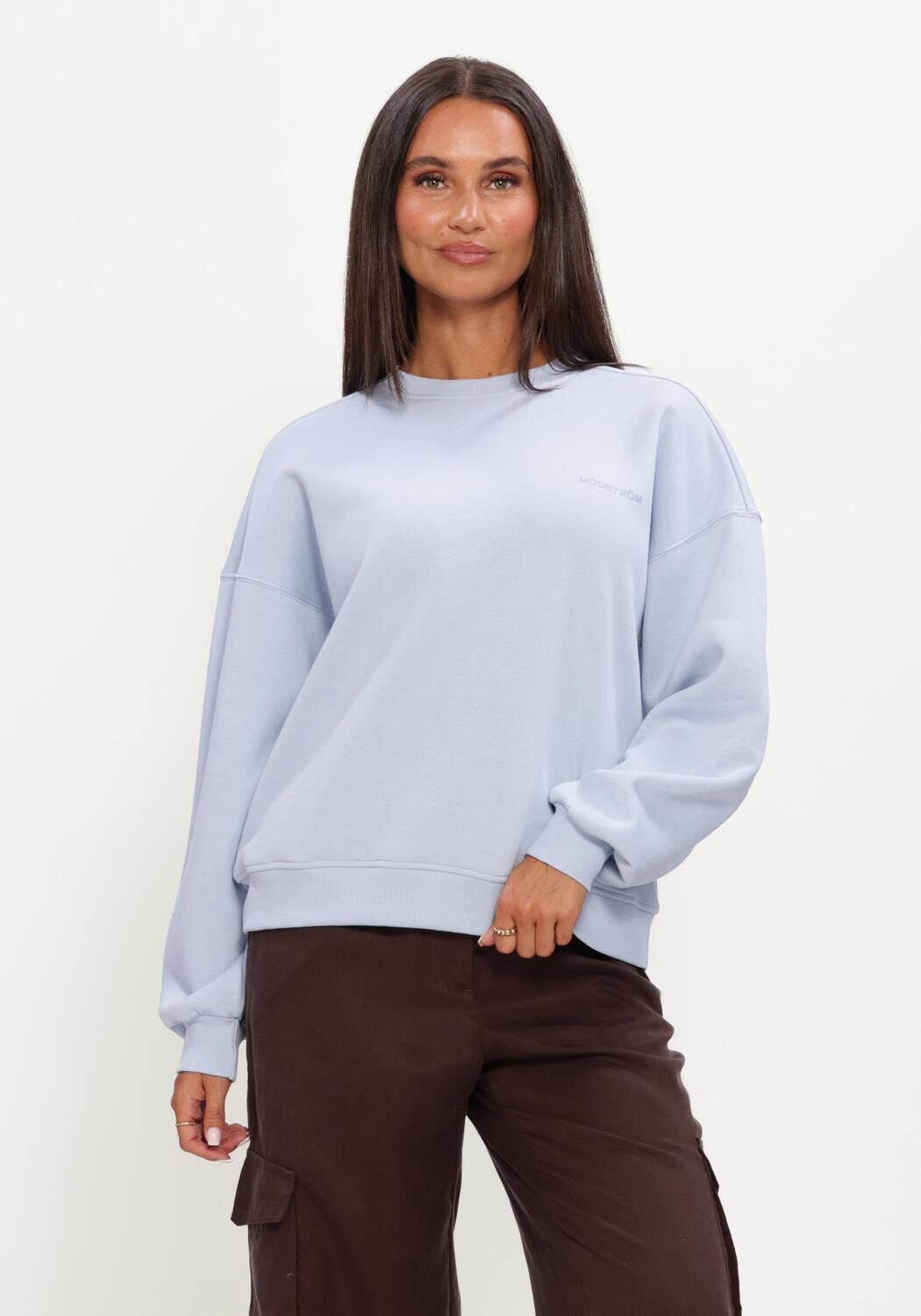 Blauwe MODSTR&Ouml;M Sweater PAULAMD SWEAT - large