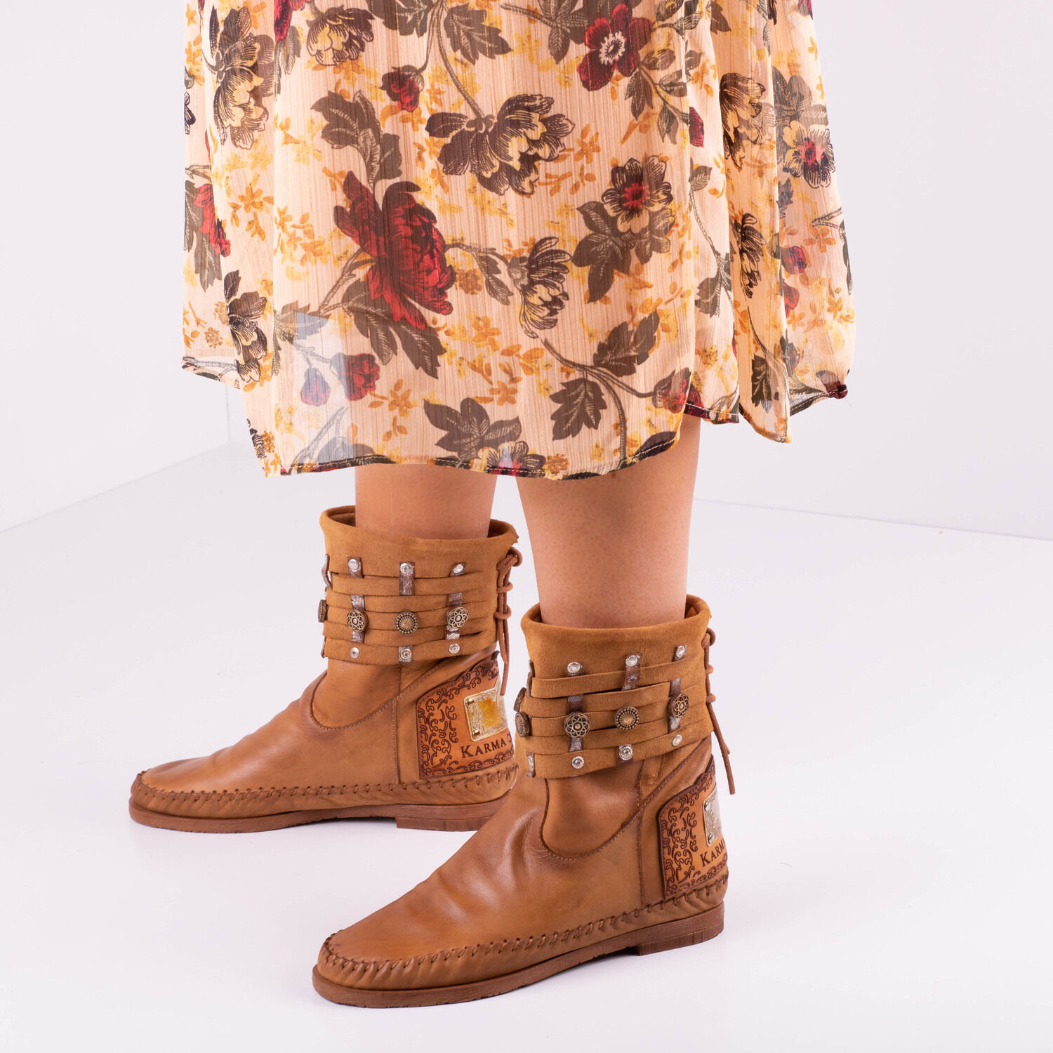 Cognac KARMA OF CHARME Enkellaarsjes HAMMAM - large