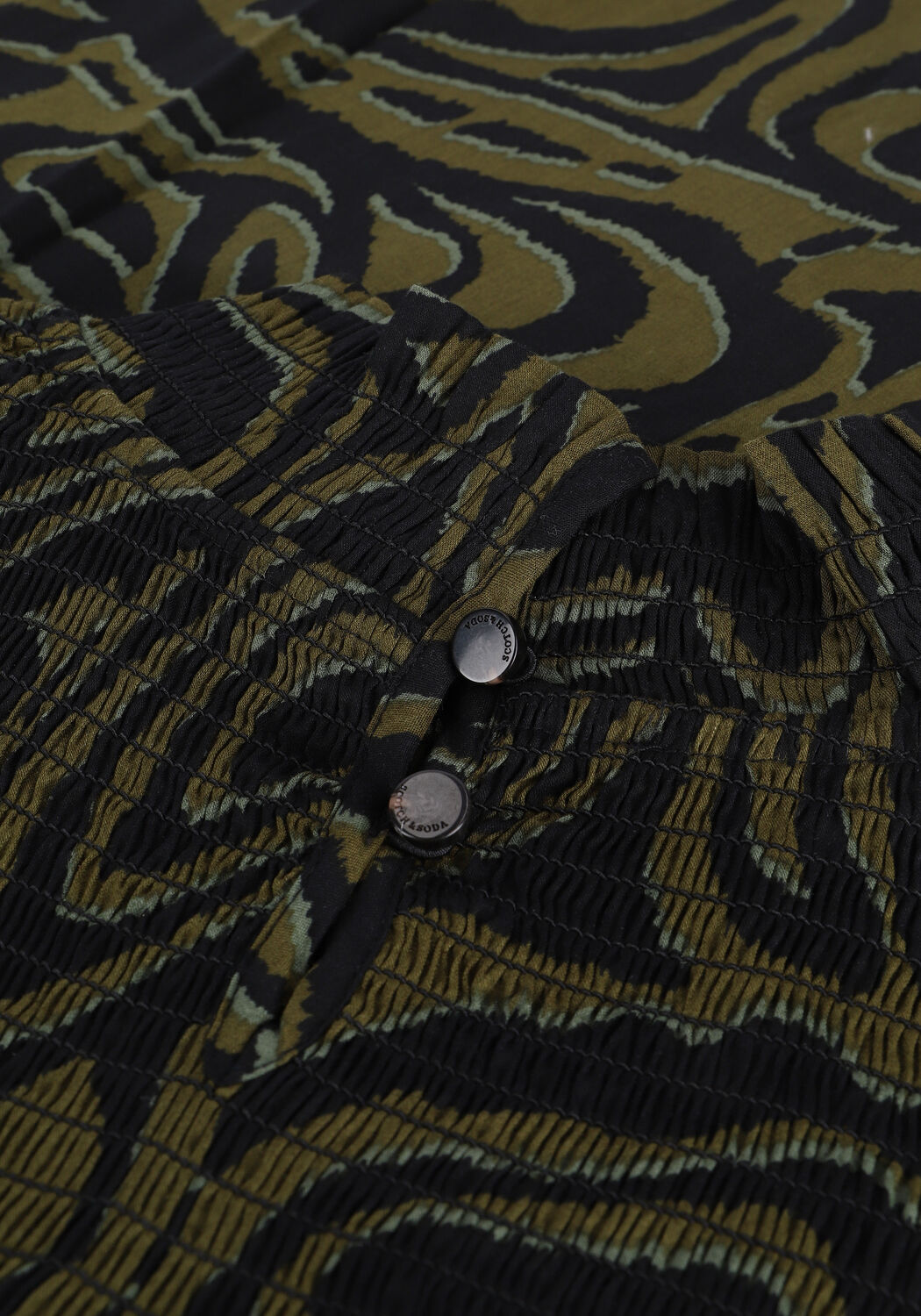 Groene SCOTCH & SODA Top PRINTED SMOCKED TOP CONTAINS O - large