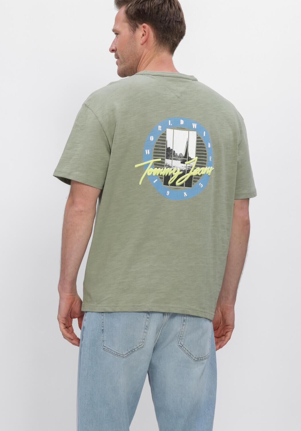 Groene TOMMY JEANS T-shirt TJM RLX NOVELTY SS TEE - large